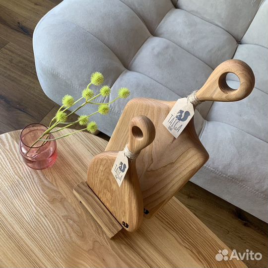 Набор разделочных досок из ясеня с подставкой