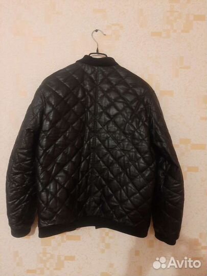 Кожаная куртка мужская 50 52 бу