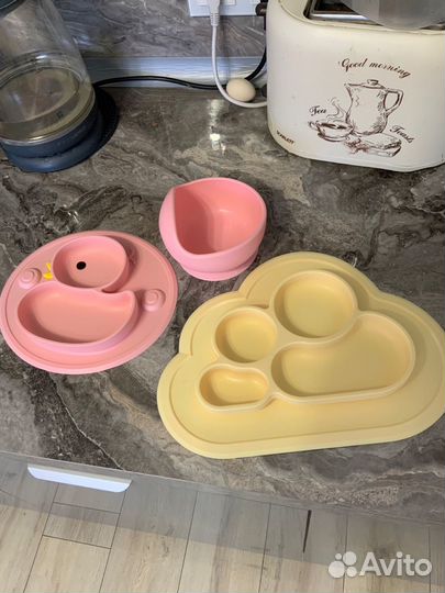 Детская силиконовая посуда, бутылки avent