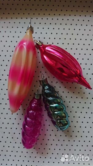 Овощи Шишки Сосульки елочные игрушки СССР