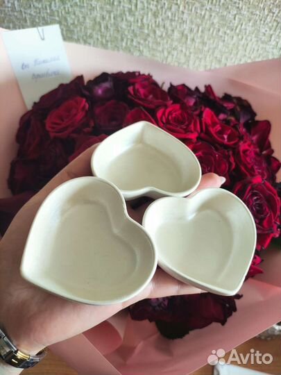 Гипсовые ракушки, сердечки