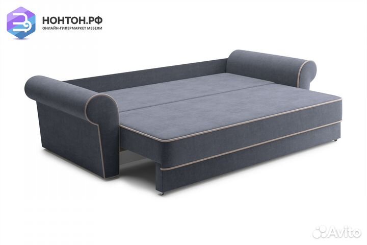 Диван еврокнижка Прованс 3-х местный темно-серый