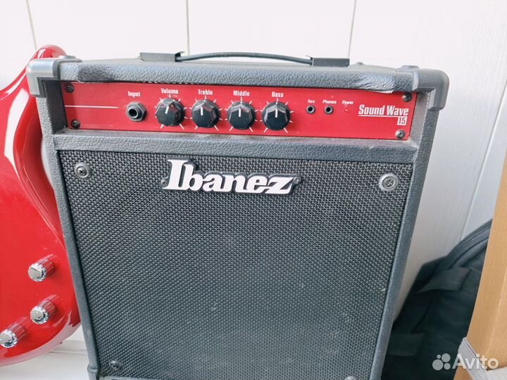 Бас гитара Ibanez GSR180 +бас комб Ibanez 15Вт