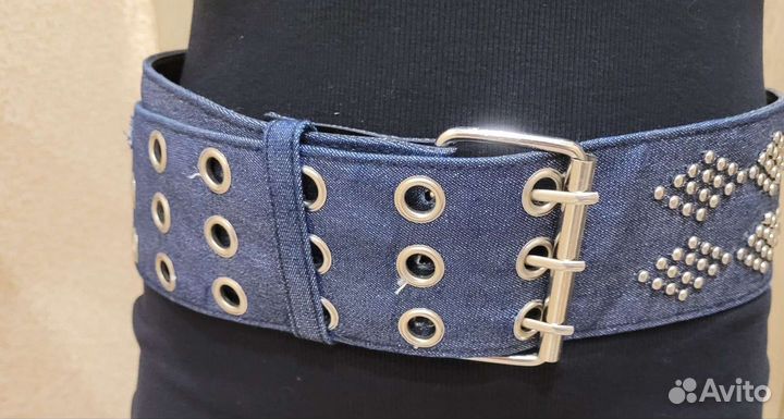 Ремень женский широкий джинсовый