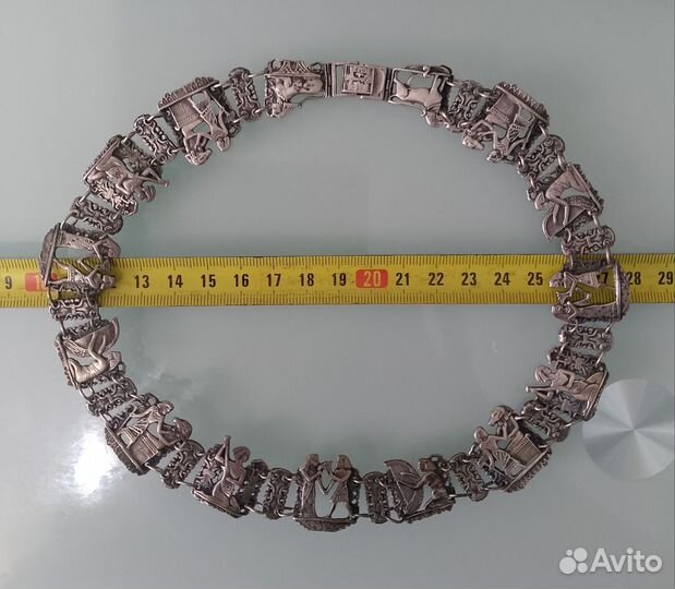 Серебряный комплект винтаж ожерелье,серги