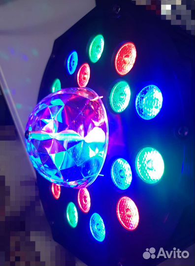 Комбенированная светомузыка RGB + Disco Bal Dmx512