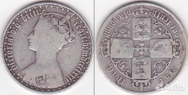 Готический флорин 1872г