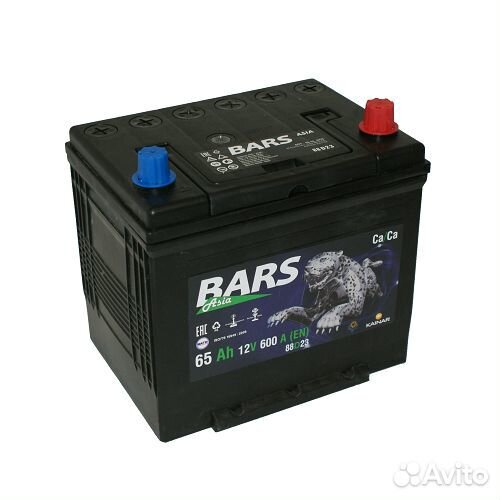 Аккумулятор автомобильный bars Asia 65Ач (75D23 L)