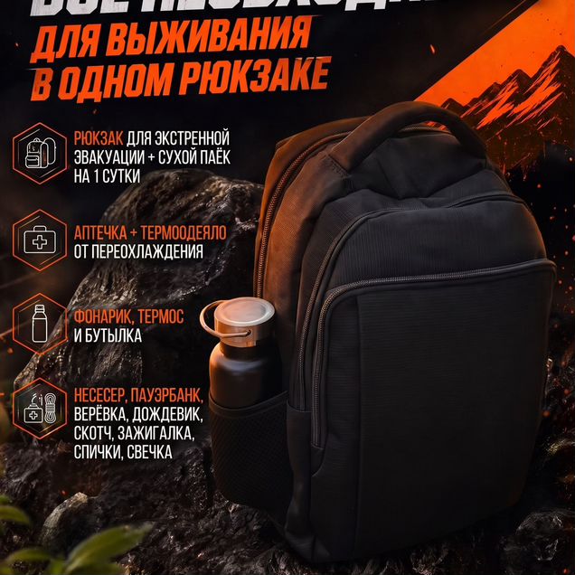 Набор для выживания, тревожный рюкзак на случай чс