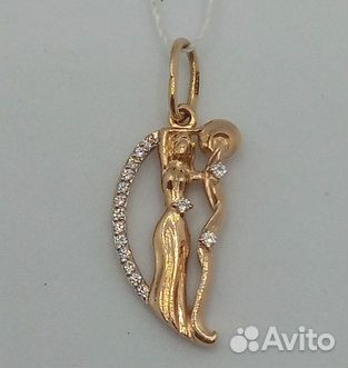 Подвеска с синтетическим камнем Золото