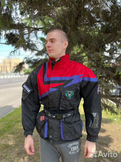 Мото куртка текстиль с пробегом S