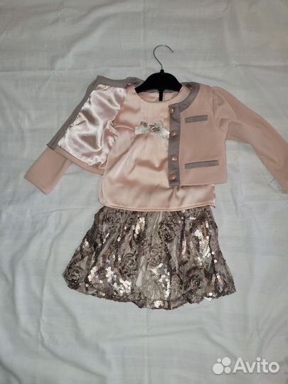 Детская одежда для девочек, нарядный костюм 3ка