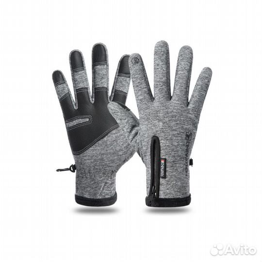 Перчатки Gloves для сенсор. экрана утеплен. серые