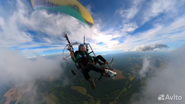 Полет на Параплане с мотором