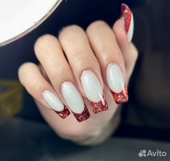 Выкладной френч/Маникюр/наращивание