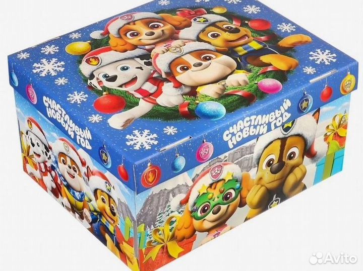 Коробка новогодняя Щенячий патруль новая