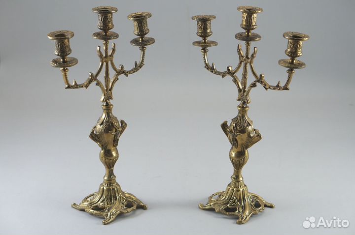 Пара канделябров антиквариат