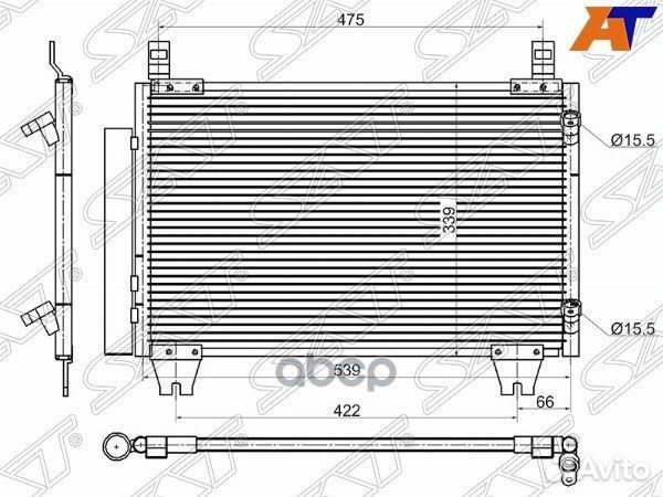 Радиатор кондиционера Toyota Vitz 05-10 / Yaris