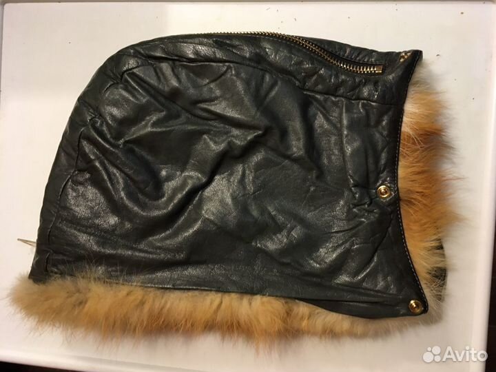 Лиса капюшон меховой воротник натуральный