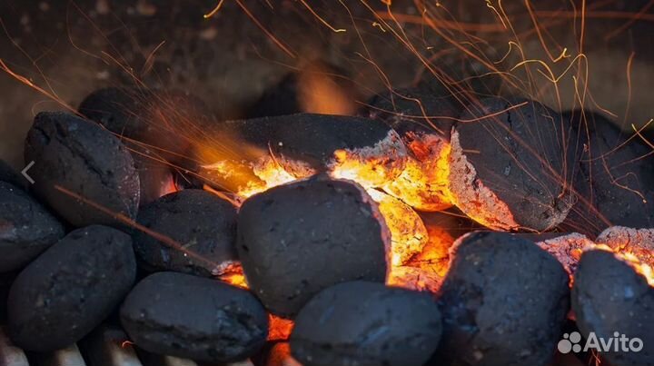 Угольные брикеты для гриля 10 кг - 2 мешка по 5 кг