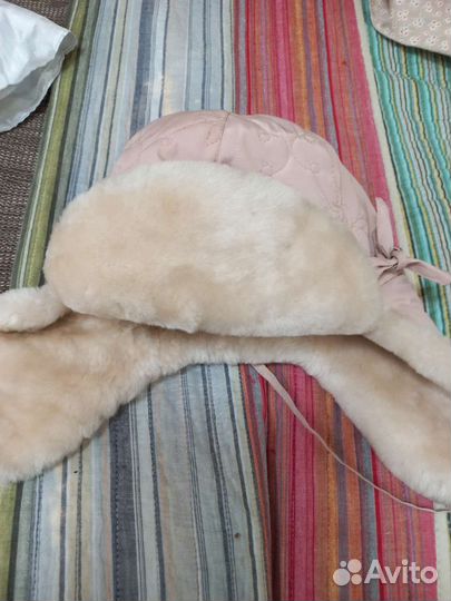 Шапка для девочки мутон