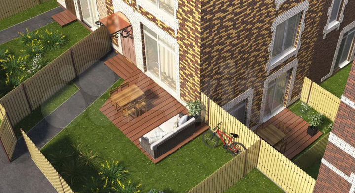 Таунхаус 91 м² на участке 1 сот.