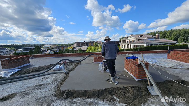 Полусухая стяжка с Уклонами на Кровле