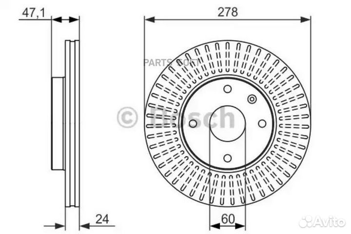 Bosch 0986479649 Диск тормозной chevrolet epica 05
