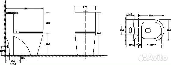 Унитаз-моноблок Weltwasser