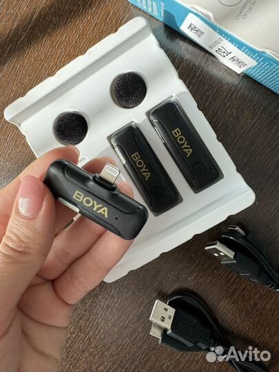 Петличный микрофон boya для iPhone