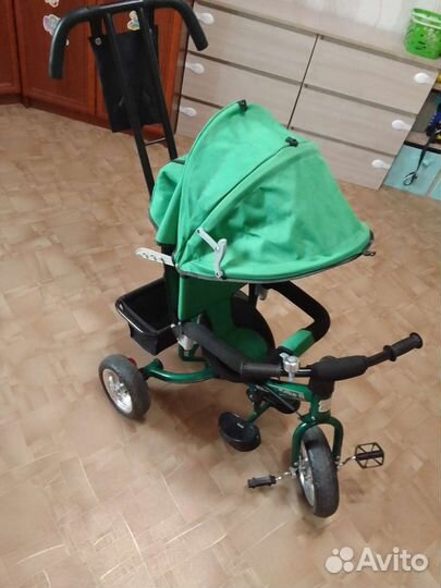 Велосипед коляска с ручкой