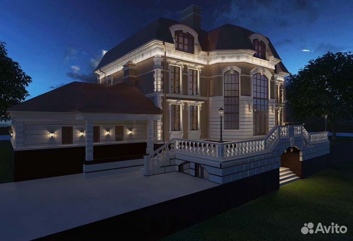 Архитектурная подсветка фасадов домов, зданий