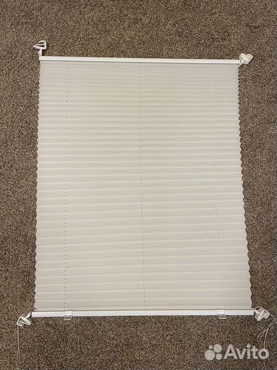 Солнцезащитная штора плиссе 75*100 белая