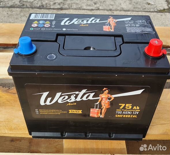 Аккумулятор 75 Ah (700A) Westa Asia R+