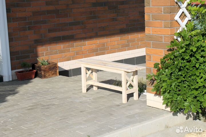 Лавочка деревянная, в сад, баню, беседку