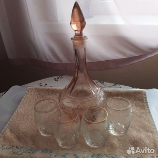 Графин СССР цветное стекло