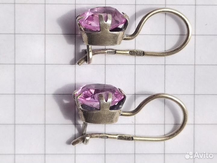 Серьги СССР 875 проба