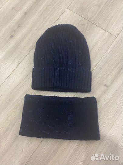 Шапка со снудом для девочки