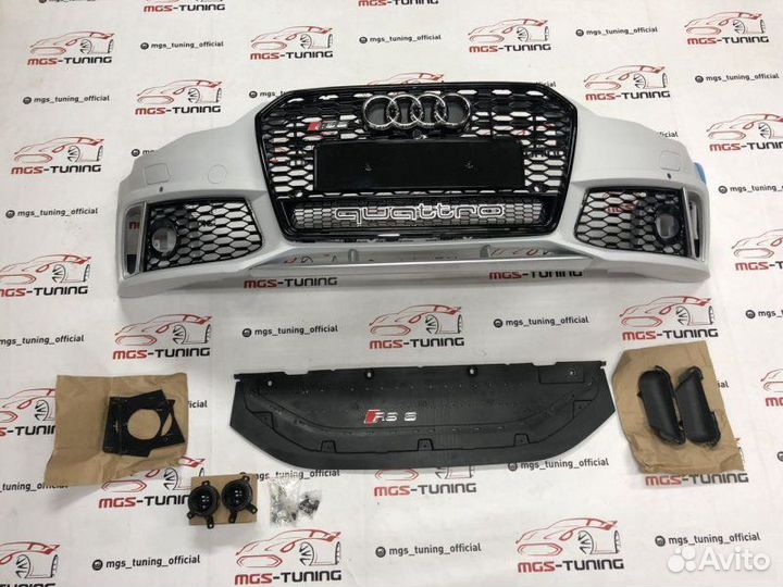 Бампер на Audi A6 в стиле RS6+Диффузор RS