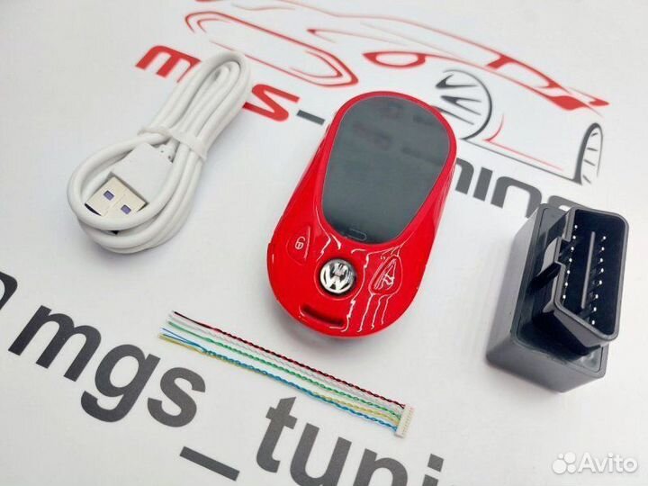 Смарт ключ Фольксваген стиль Mercedes new красный