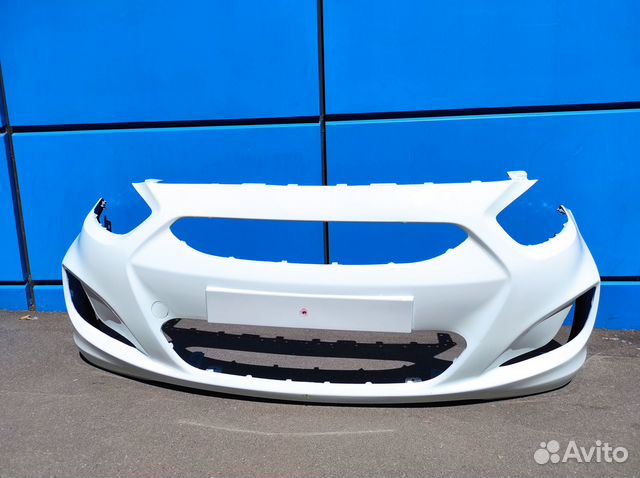 Бампер передний белый Hyundai Solaris 2012