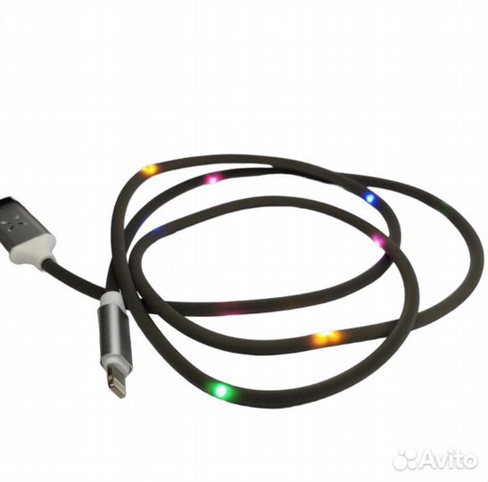 Кабель зарядки iPhone lightning цветомузыка