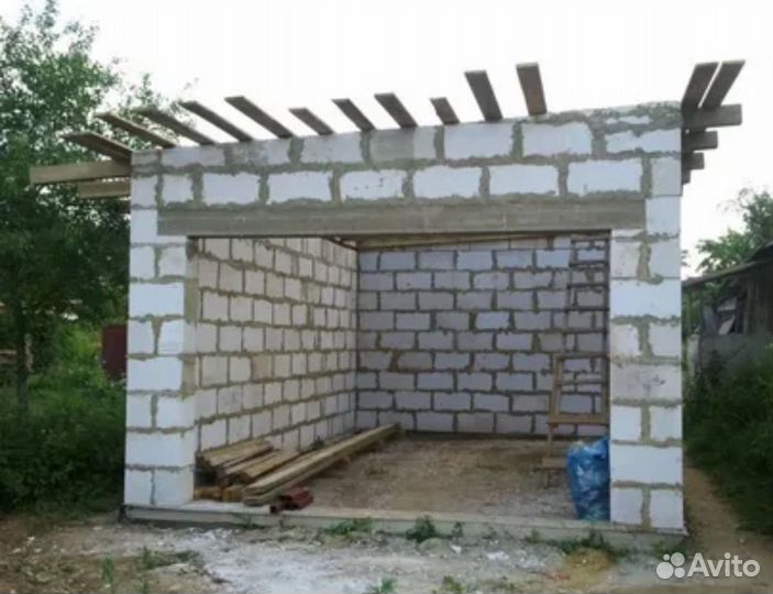Стройка гаражей,бань