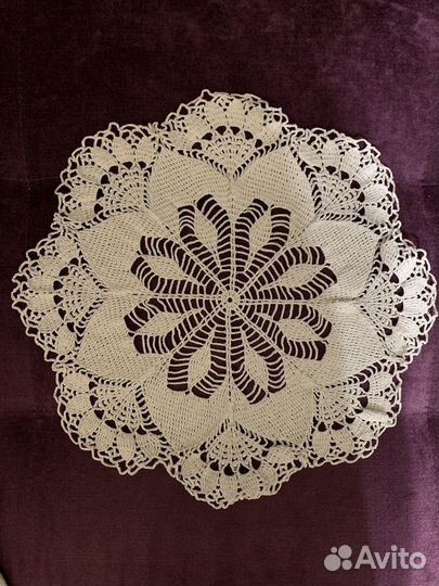 Салфетки вязаные крючком 100 хлопок