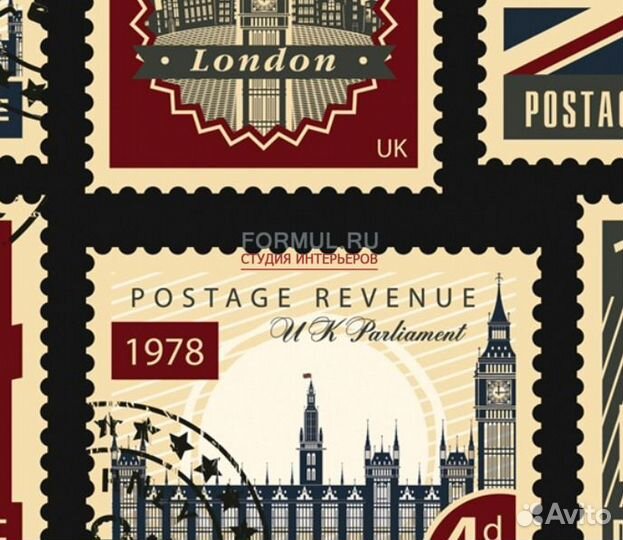 224118 Панно Pintdecor G1246 Francobolli London