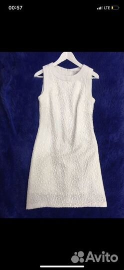 Платье белое нарядное кружевное