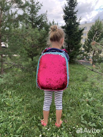 Портфель Erhaft с паетками для девочки