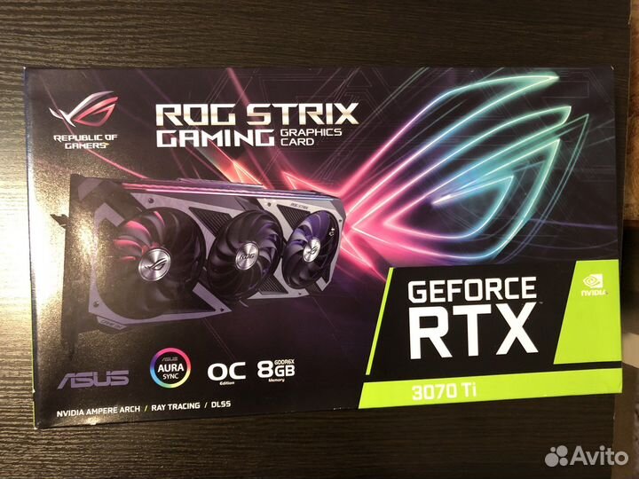 Видеокарта rtx 3070ti asus rog strix oc