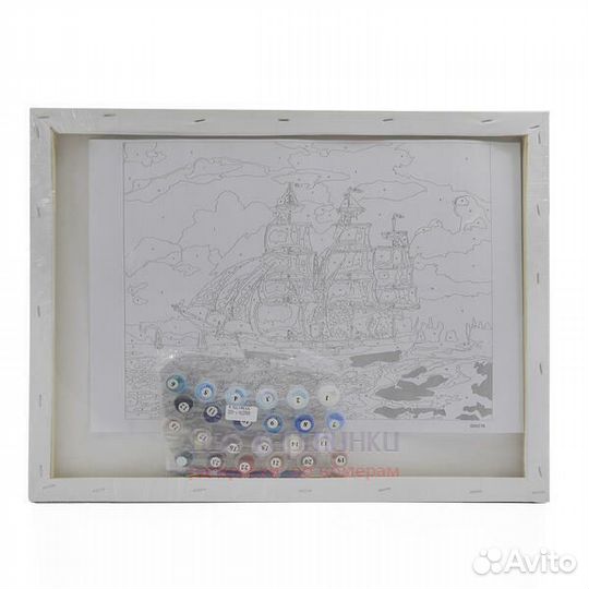 Картина по номерам 40x50 Дама с сигаретой у барной