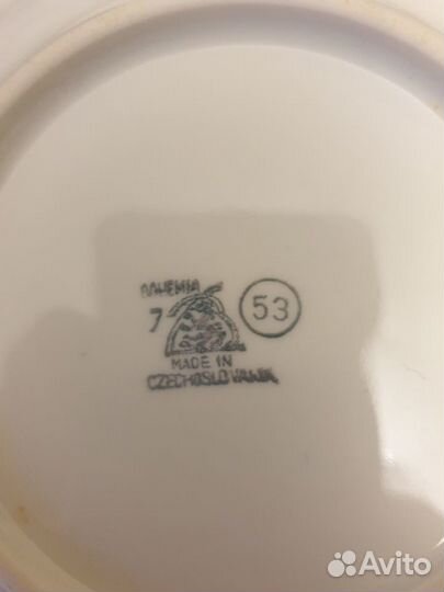 2 десертные тарелки 17,5 см Чехословакия